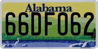 AL license plate 66DF062