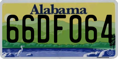 AL license plate 66DF064