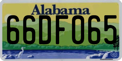 AL license plate 66DF065