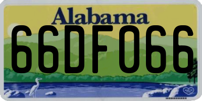 AL license plate 66DF066