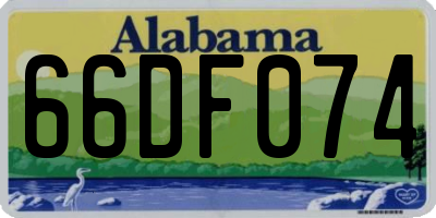 AL license plate 66DF074
