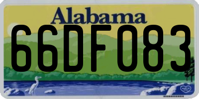 AL license plate 66DF083