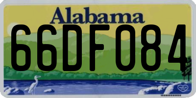 AL license plate 66DF084