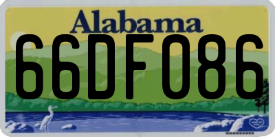 AL license plate 66DF086