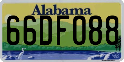 AL license plate 66DF088