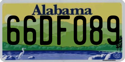 AL license plate 66DF089