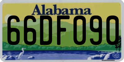 AL license plate 66DF090