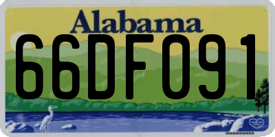 AL license plate 66DF091
