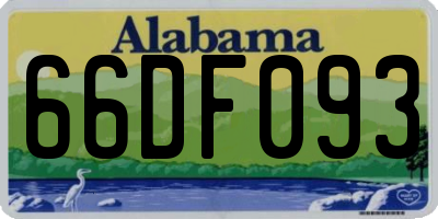AL license plate 66DF093