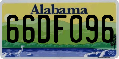 AL license plate 66DF096