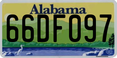 AL license plate 66DF097