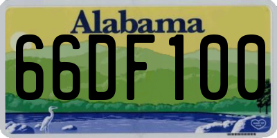 AL license plate 66DF100