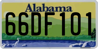 AL license plate 66DF101