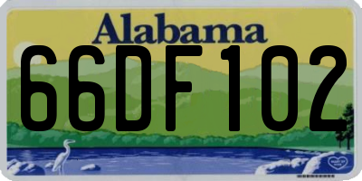 AL license plate 66DF102