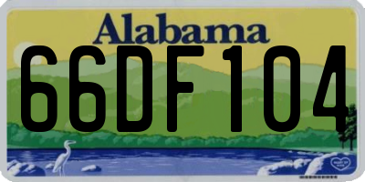 AL license plate 66DF104