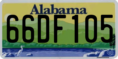 AL license plate 66DF105
