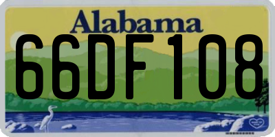 AL license plate 66DF108