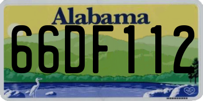 AL license plate 66DF112
