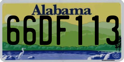 AL license plate 66DF113