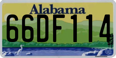 AL license plate 66DF114