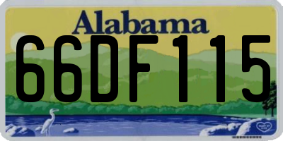AL license plate 66DF115