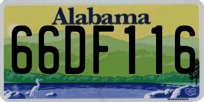AL license plate 66DF116