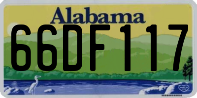 AL license plate 66DF117