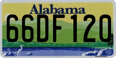 AL license plate 66DF120