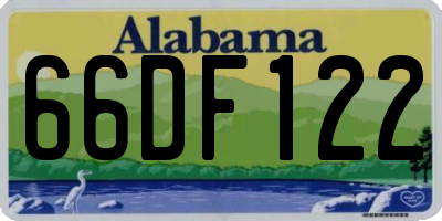 AL license plate 66DF122