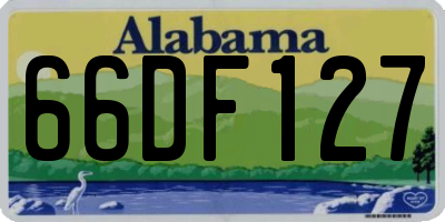 AL license plate 66DF127