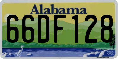 AL license plate 66DF128