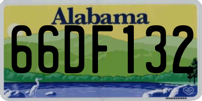 AL license plate 66DF132