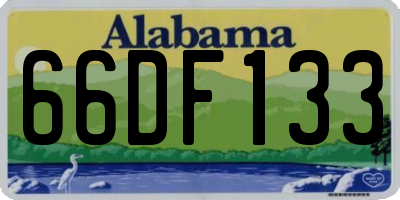 AL license plate 66DF133