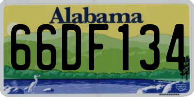 AL license plate 66DF134