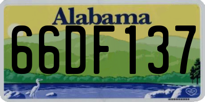 AL license plate 66DF137