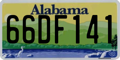 AL license plate 66DF141