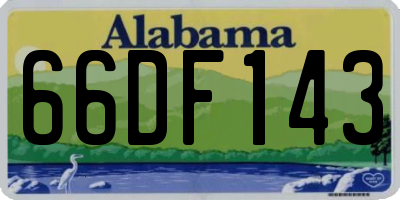 AL license plate 66DF143