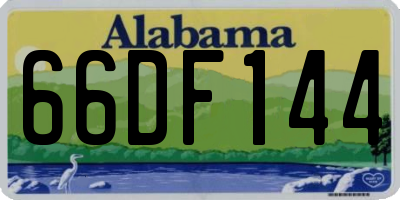 AL license plate 66DF144