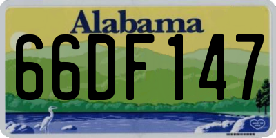 AL license plate 66DF147