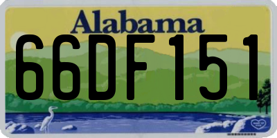 AL license plate 66DF151