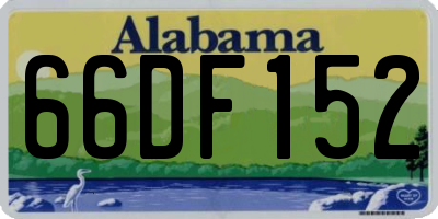 AL license plate 66DF152