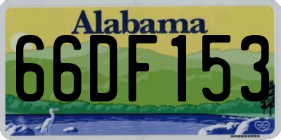 AL license plate 66DF153