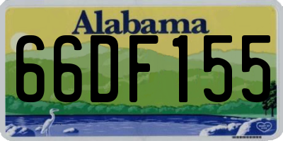 AL license plate 66DF155