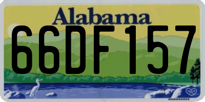 AL license plate 66DF157
