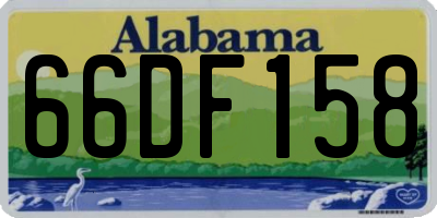 AL license plate 66DF158