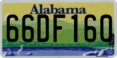 AL license plate 66DF160