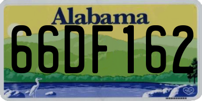 AL license plate 66DF162