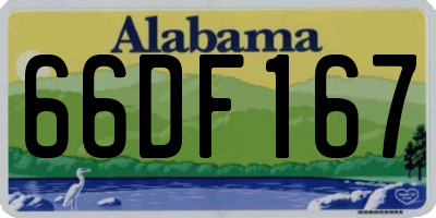 AL license plate 66DF167