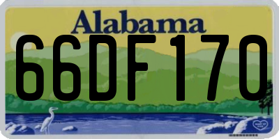 AL license plate 66DF170