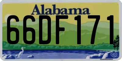 AL license plate 66DF171